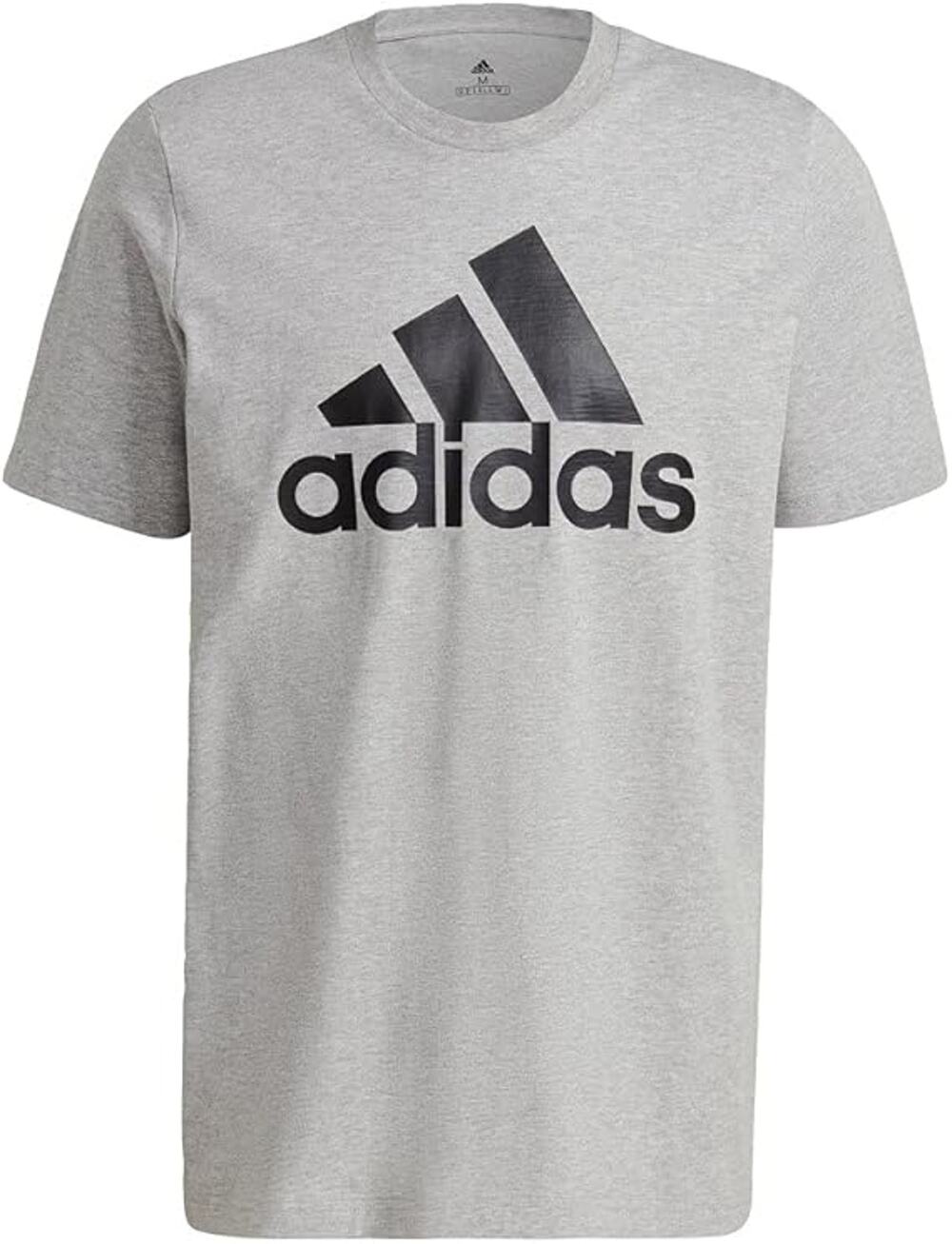 NWT Adidas Men's Badge of Sport T-Shirt Gray/Black Large
